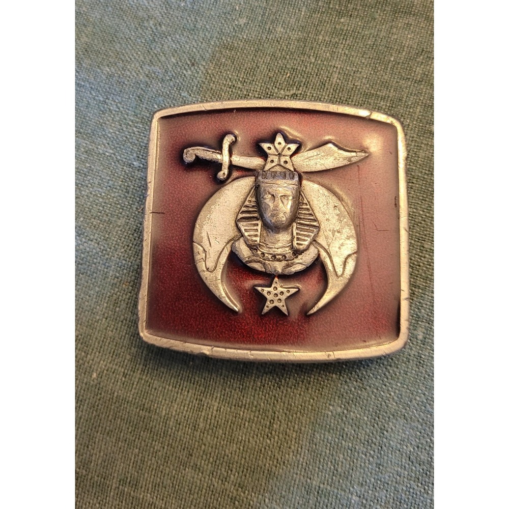 Vintage 1984 Shrine Masonic Shriners Fraternal Belt Buckle Bergamot Brass Works